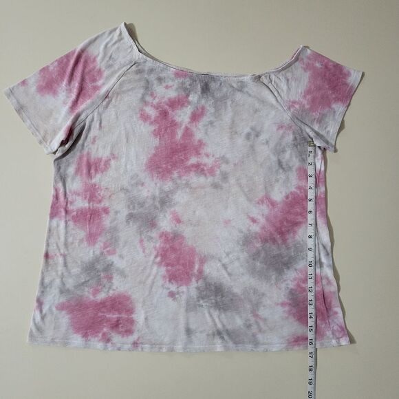 Torrid Women's Tie Dye Off-Shoulder Short Sleeve Pullover Top - Picture 9 of 14